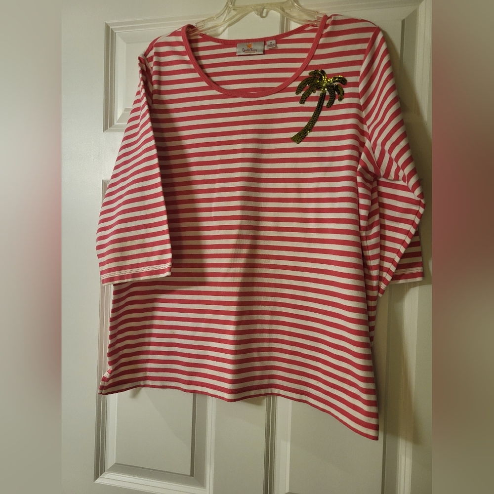 Quacker Factory from QVC 3/4 sleeve blouse 1X
